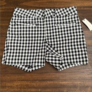 Anthropologie Black and White Gingham Women Shorts